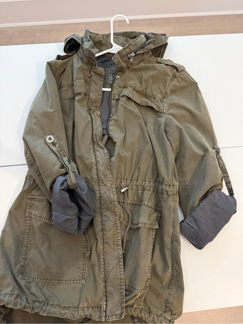 Women’s Levi Olive Green Hooded Jacket